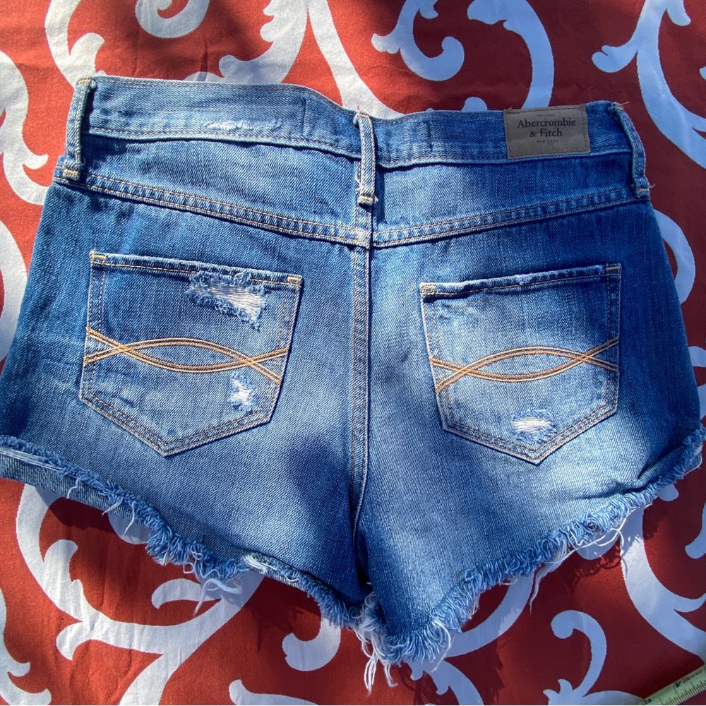Abercrombie Cutoff Denim Jean Shorts size 2 26 - Picture 5 of 6